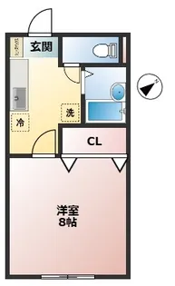 多慶ハイツ【1階】の間取り