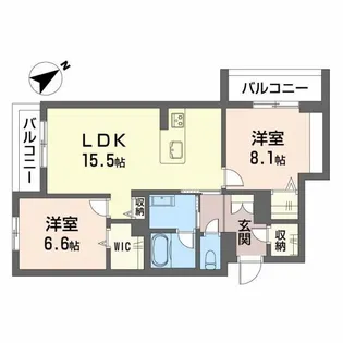 レフィアント岡崎【3階】の間取り