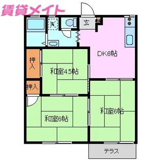 タウニーライフステージ【1階】の間取り