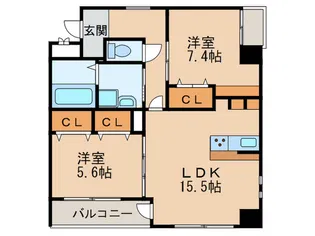 スエルテ鳥居松【1階】の間取り