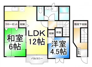 シャルマンハイツ【2階】の間取り