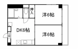 メルディアキューブ観月橋【3階】の間取り