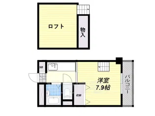 ハウスパーク長居【8階】の間取り