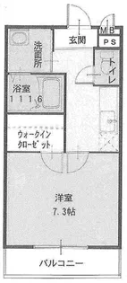 フジパレス石津川サウス【2階】の間取り