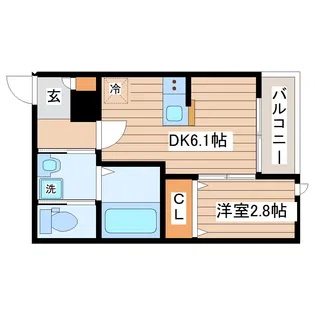 プログレス河原町【2階】の間取り