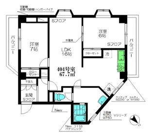 HealEarth5番館【4階】の間取り