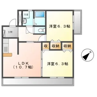 メルベーユ【2階】の間取り