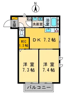 ラフェリオ立川【2階】の間取り