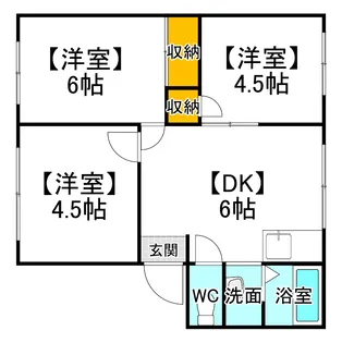 エレガンス西市E棟【2階】の間取り
