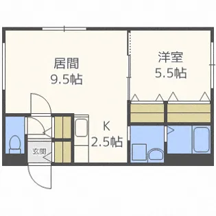 レストシティ琴似【4階】の間取り