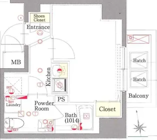 東京都足立区千住中居町【マンション】の間取り