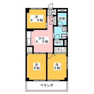 扇山ハイツ【7階】の間取り