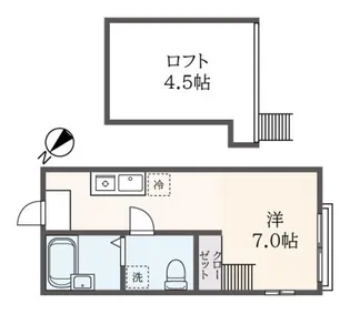 ハーミットクラブハウス西谷A【1階】の間取り