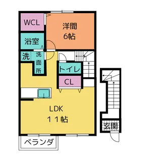 アルセート A【2階】の間取り