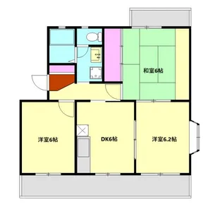 クレール川坂【3階】の間取り