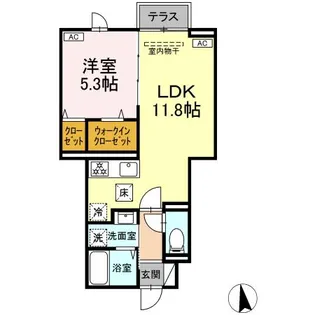 セレスティア小金井中町【1階】の間取り