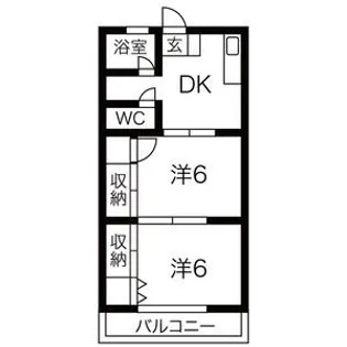 奈良渕ハイツ【2階】の間取り