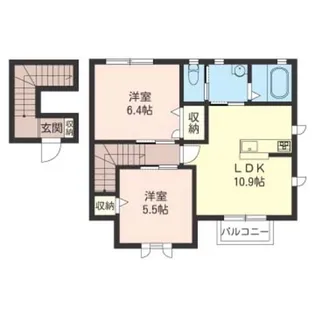 ラティールC【2階】の間取り