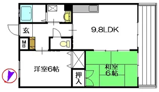 エスペラント岡田【1階】の間取り