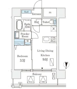 大阪府大阪市淀川区東三国5【マンション】の間取り