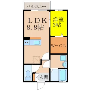 ローズガーデン【2階】の間取り