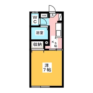 1Kの間取り画像