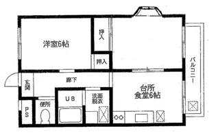 ヒルハイツ中田【2階】の間取り