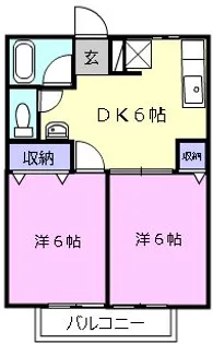 メゾンルミエール【2階】の間取り
