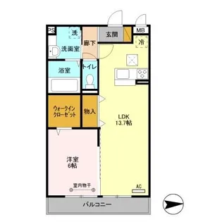 メゾン・ド・リアン【1階】の間取り