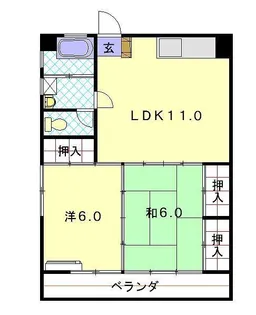 野口ビル【4階】の間取り