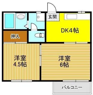 シティハイツオオタケA【1階】の間取り