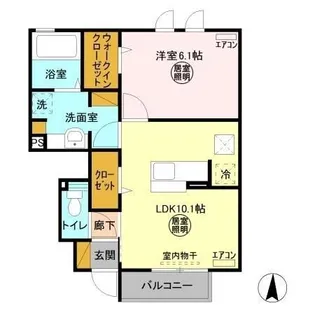 メゾンもみじの郷【1階】の間取り