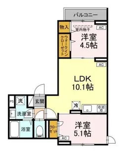 グラナーデ興野【2階】の間取り