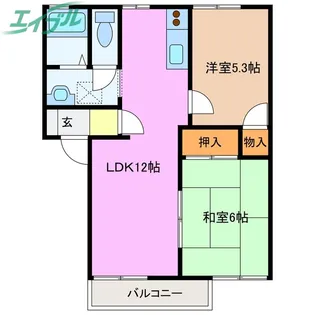 エントピア高丘【1階】の間取り