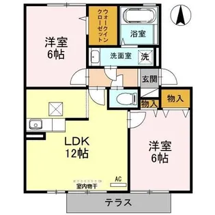 カームヒルズ A【1階】の間取り