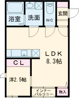 オランジュベール津住吉【1階】の間取り