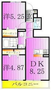 グローリーシャンテ【1階】の間取り