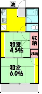 コーポおかもと【1階】の間取り