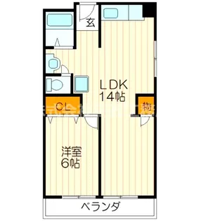 コーポラス都I【4階】の間取り
