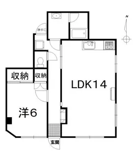 ハイツT.O【1階】の間取り
