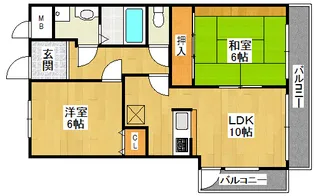 シャトー長洲【4階】の間取り
