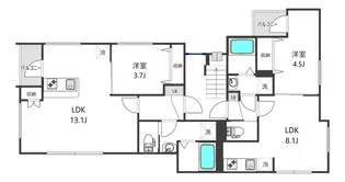 グランニール東高円寺【1階】の間取り
