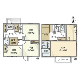 神奈川県相模原市南区上鶴間本町7【一戸建】の間取り