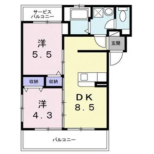 パールヴァティー【4階】の間取り