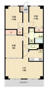 パルティール茂呂【2階】の間取り