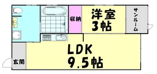 1LDKの間取り画像