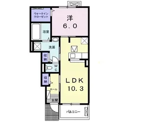 山口県宇部市黒石北4【アパート】の間取り