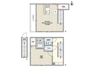 ミハス世田谷【2階】の間取り