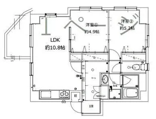東京都世田谷区北沢1【マンション】の間取り