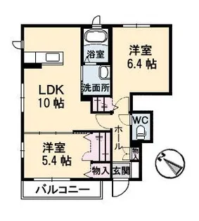 アルカディア深川【1階】の間取り